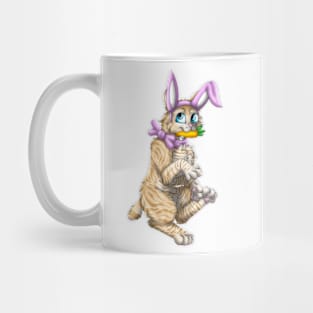 Bobtail BunnyCat: Cream Tabby (Pink) Mug